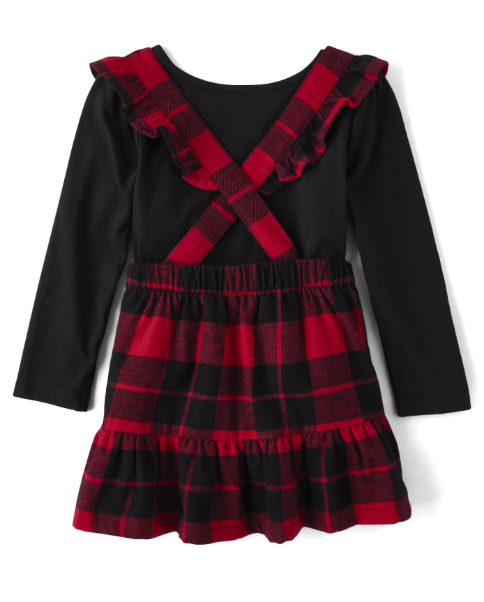 Toddler Girls Buffalo Plaid 2-Piece Outfit Set