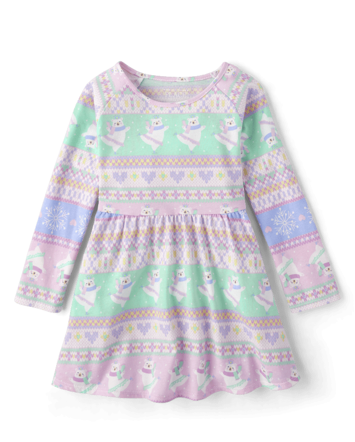 Baby And Toddler Girls Polar Bear Fairisle Everyday Dress