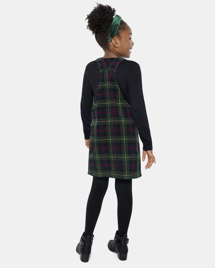 Girls Plaid Corduroy Skirtall