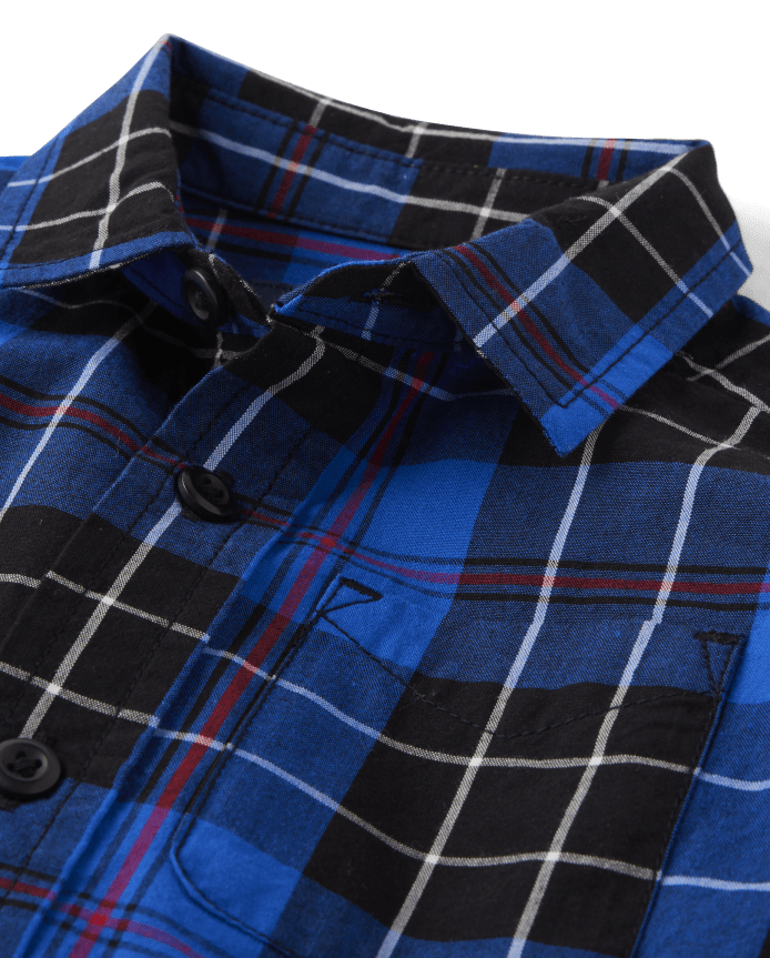Baby And Toddler Boys Plaid Poplin Button Up Shirt