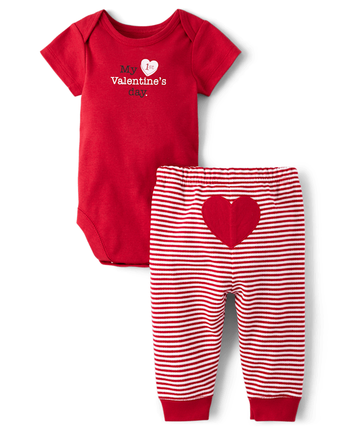 Baby First Valentine's Day 2-Piece Playwear Set