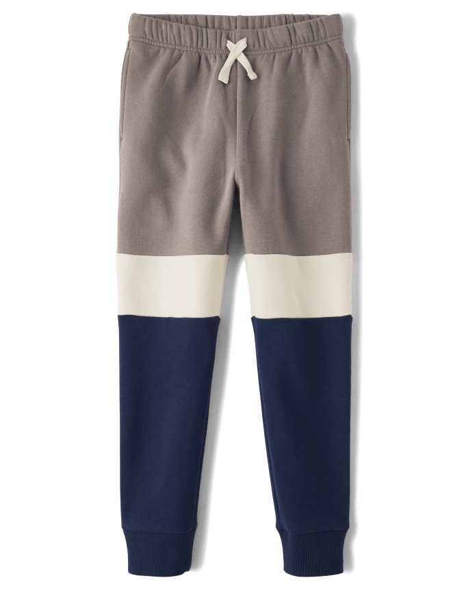 Boys Colorblock Fleece Jogger Pants