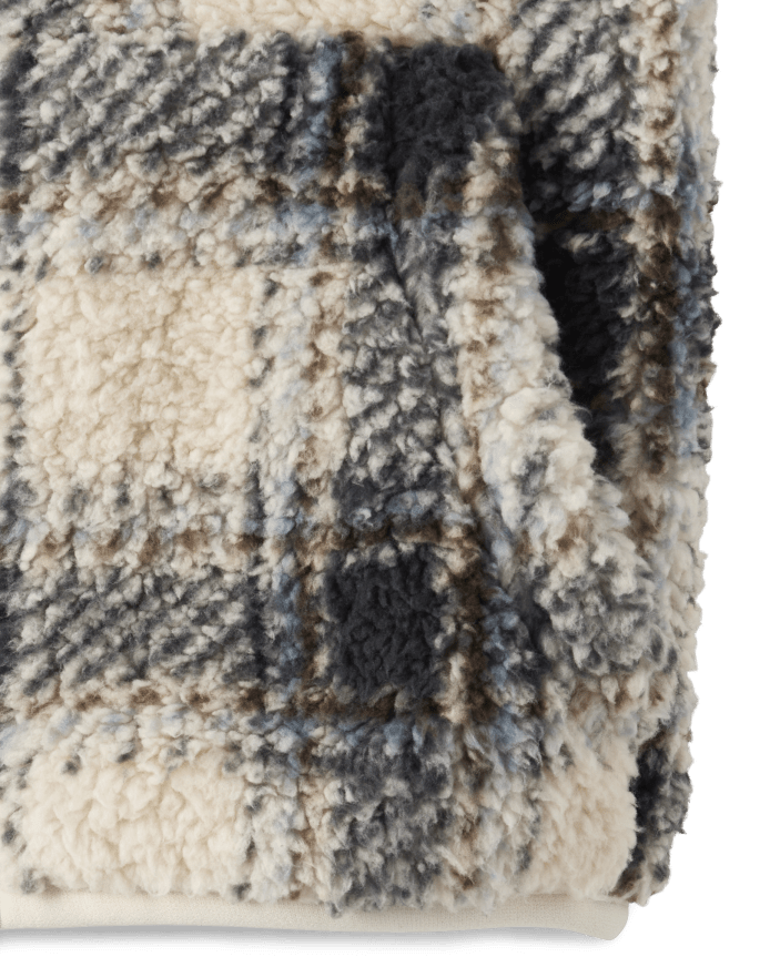 Boys Print Sherpa Zip-Up Jacket