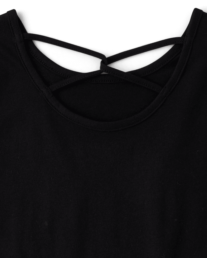 Lot de 2 hauts haut-bas tie-dye pour fille