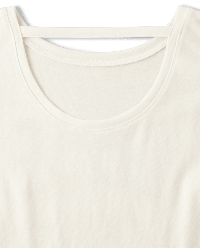 Girls Graphic Cut Out Top