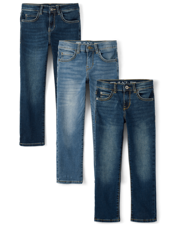 Lot de 3 jeans droits pour garçon