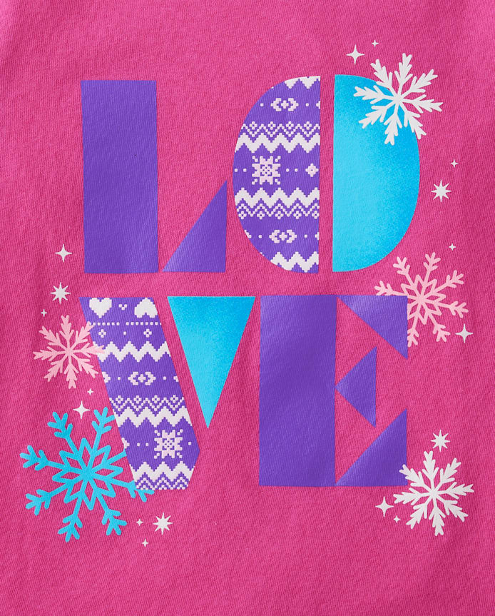 Baby And Toddler Girls Love Graphic Tee