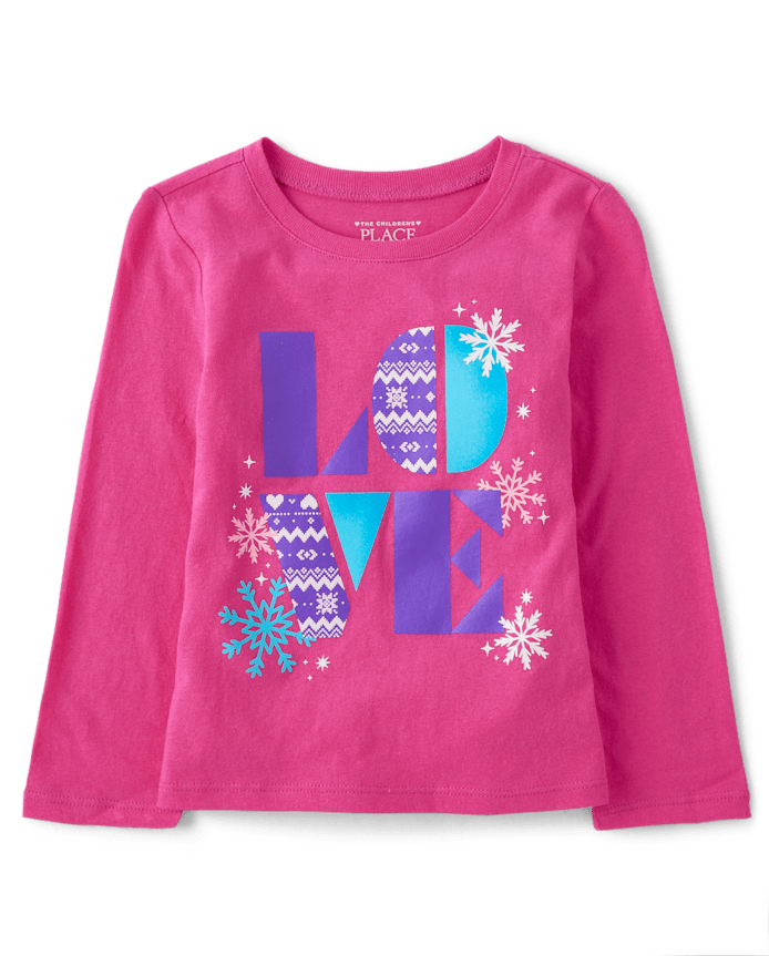 Baby And Toddler Girls Love Graphic Tee