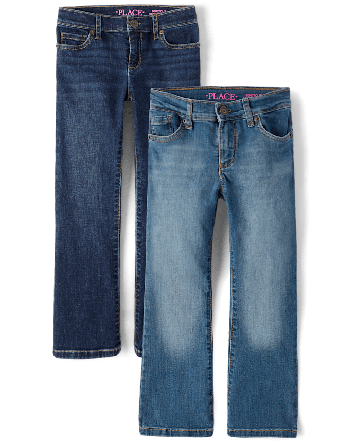 Girls Bootcut Jeans 2-Pack