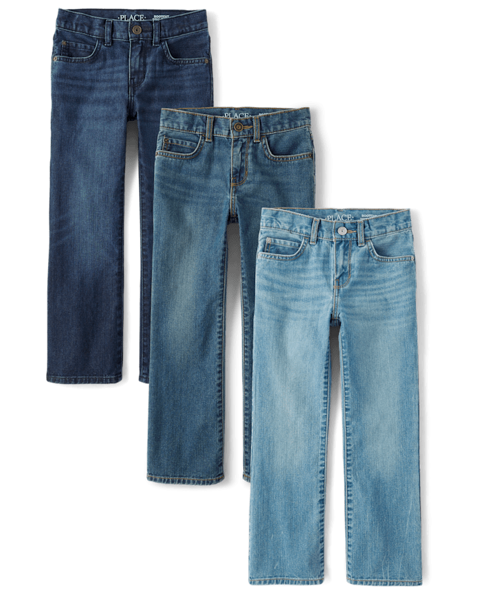 Boys Bootcut Jeans 3-Pack