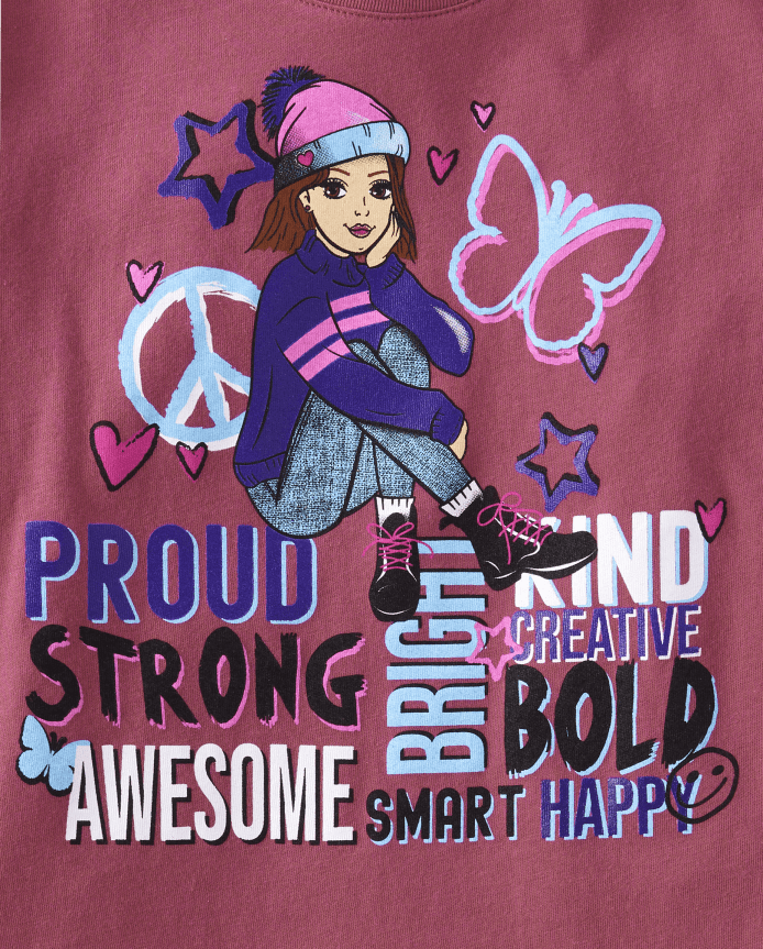 Girls Winter Girl Power Graphic Tee