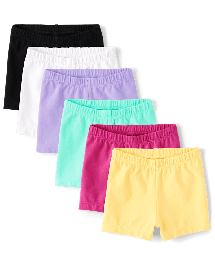 Toddler Girls Cartwheel Shorts 6-Pack