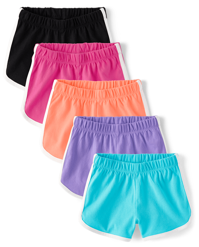 Toddler Girls Dolphin Shorts 5-Pack