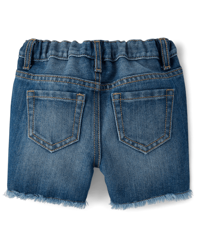 Baby And Toddler Girls Denim Midi Shorts