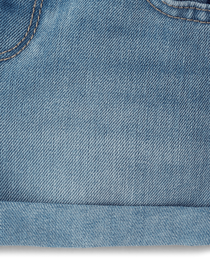 Toddler Girls Roll Cuff Denim Shortie Shorts 2-Pack