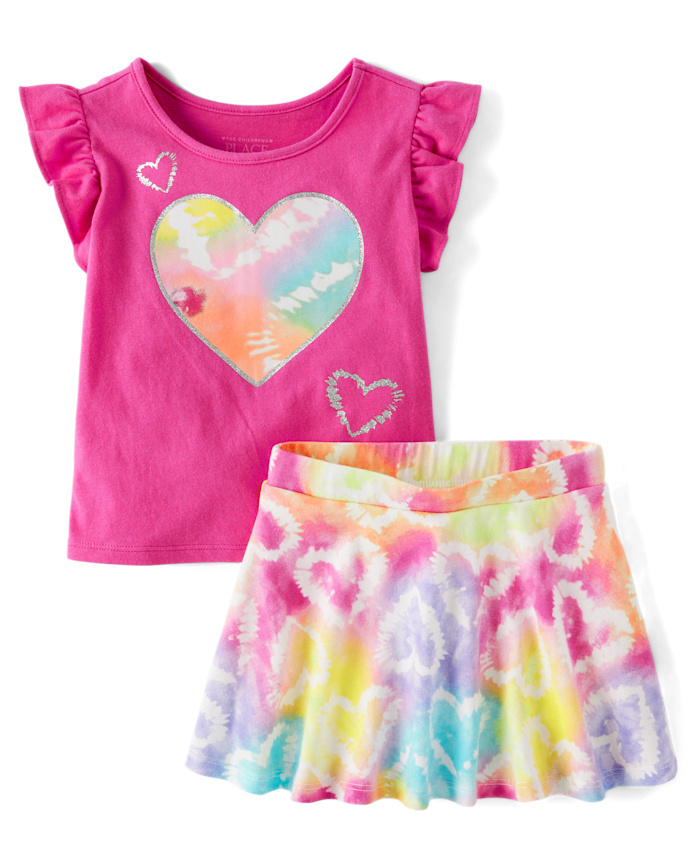 Toddler Girls Heart 2-Piece Outfit Set