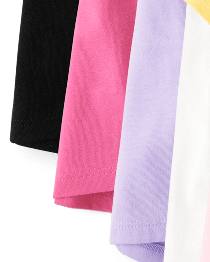 Toddler Girls High Low Tee Shirt 6-Pack