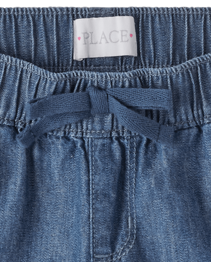 Girls Chambray Pull On Shorts