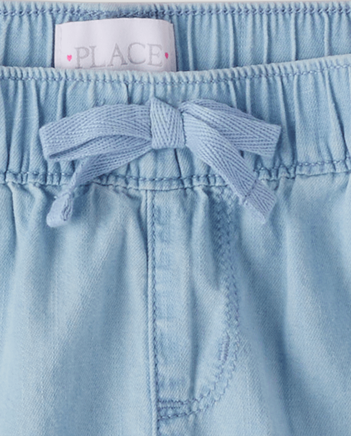 Girls Chambray Pull On Shorts