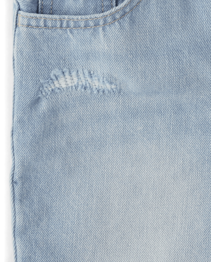 Girls Roll Cuff Denim Midi Shorts 2-Pack