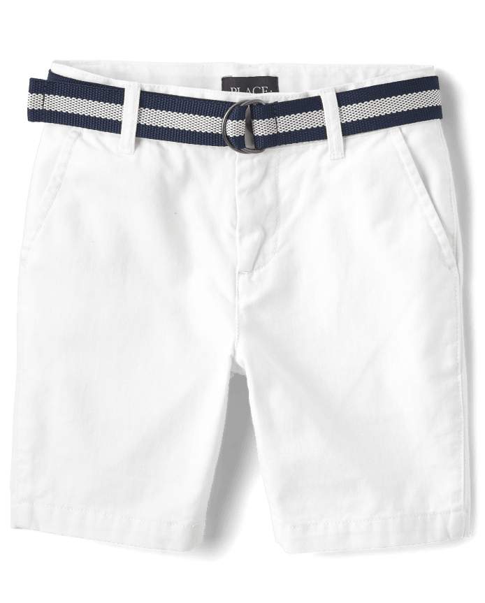 Boys Belted Chino Shorts