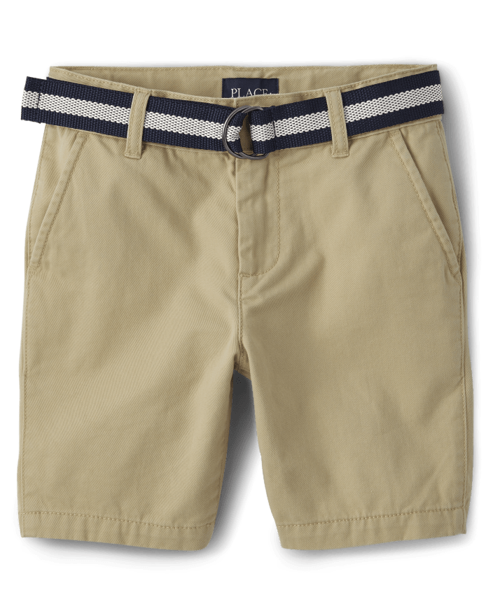 Boys Belted Chino Shorts