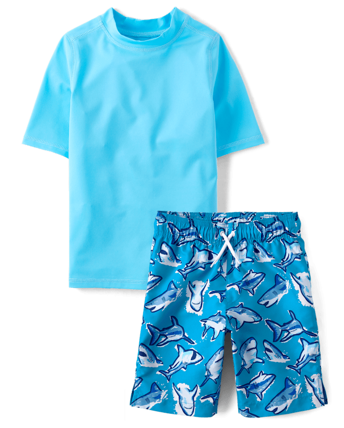 Boys Rashguard 2-Piece Swimsuit