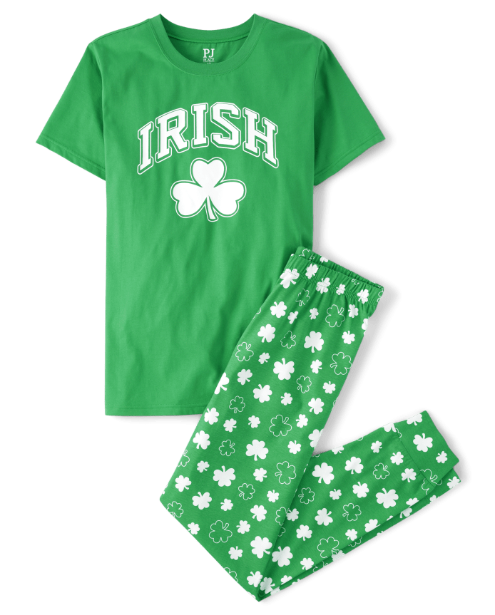 Adult Matching Family St. Patrick's Day Cotton Pajamas