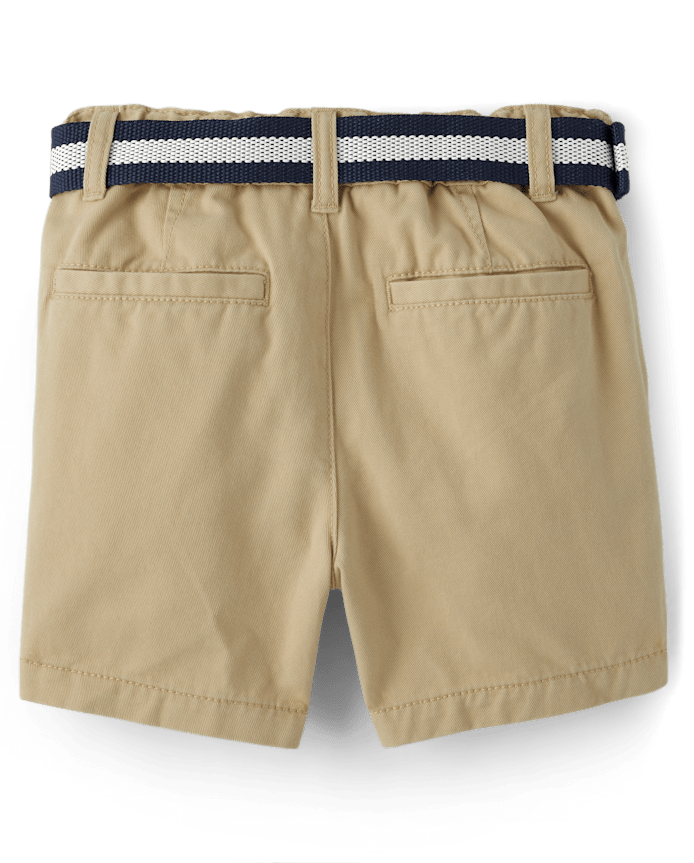 Shorts chino à ceinture pour bébés et petits garçons