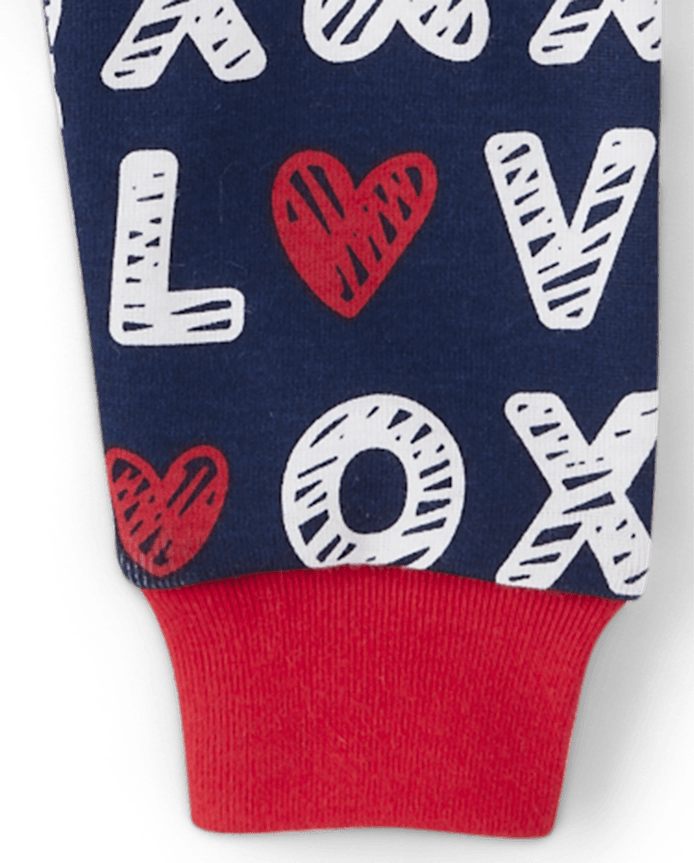 Baby And Toddler Matching Family Love Snug Fit Cotton Pajamas
