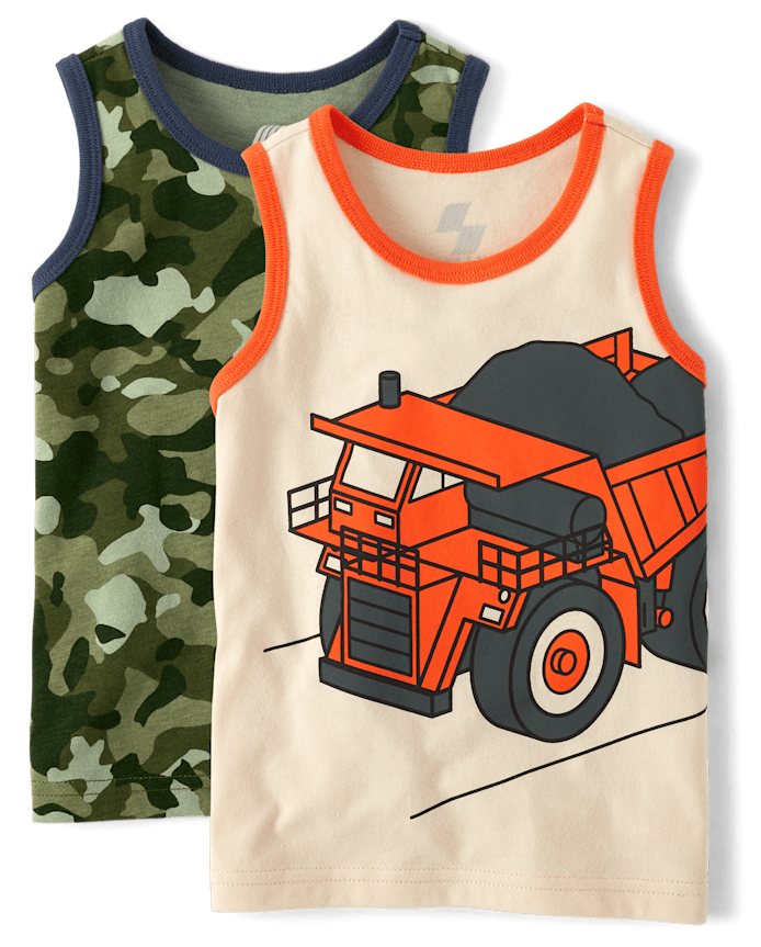 Baby And Toddler Boys Camo Tank Top 2-Pack
