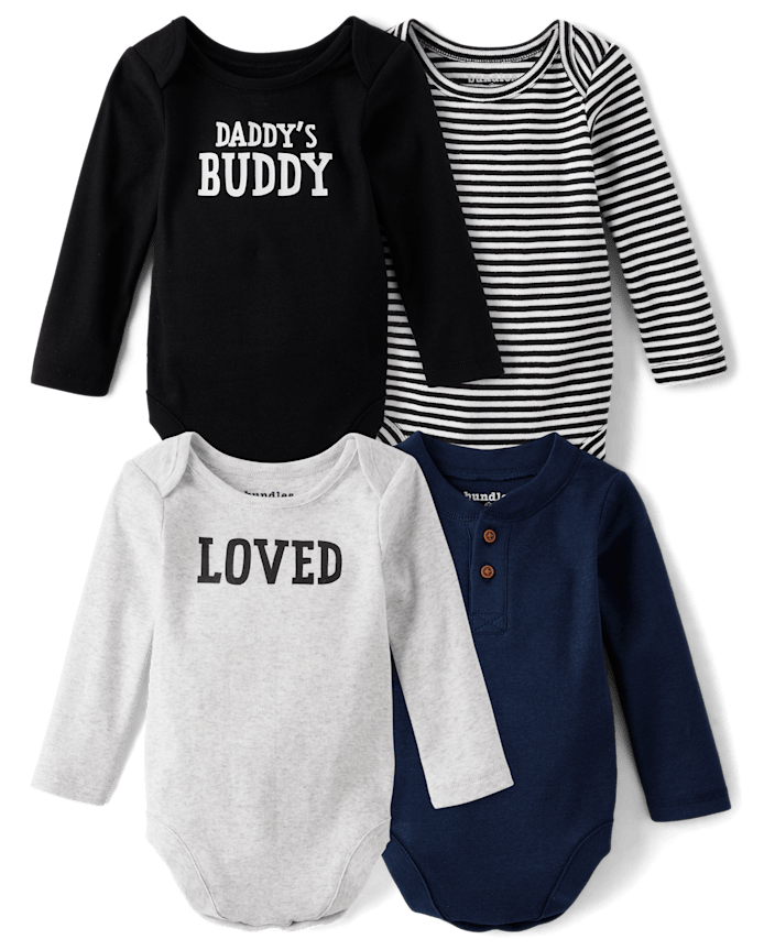 Baby Boys Striped Bodysuit 4-Pack