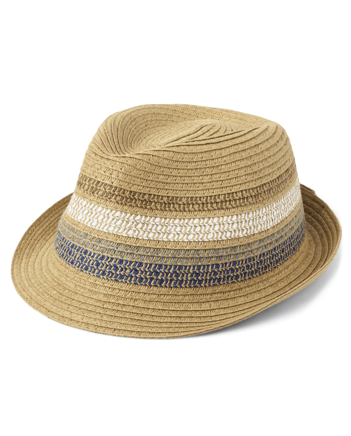 Toddler Boys Straw Fedora