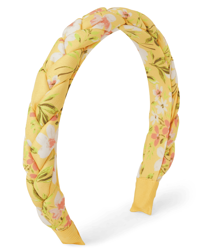 Girls Floral Braided Headband