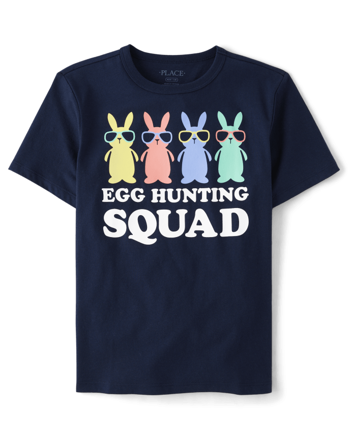Boys Matching Family Egg Hunting Squad Graphic Tee