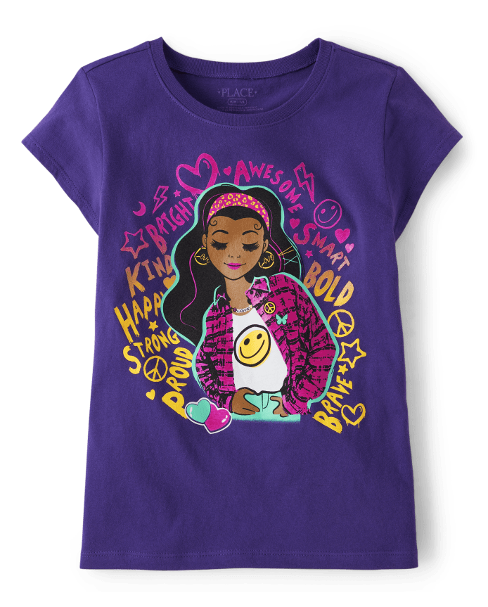 Girls Happy Girl Graphic Tee