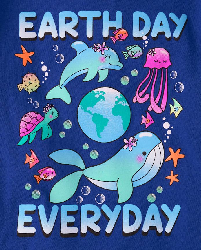 Girls Earth Day Graphic Tee