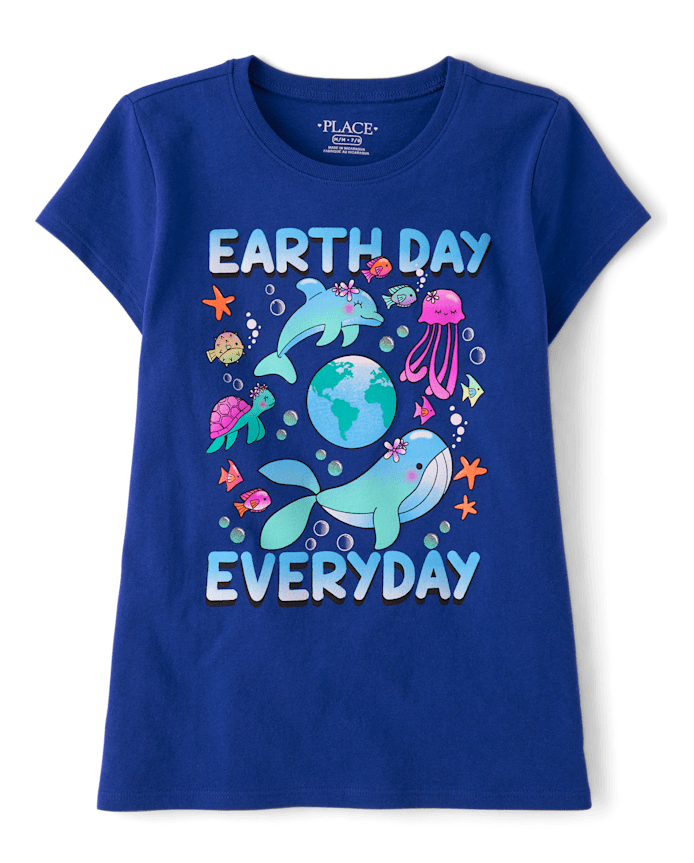 Girls Earth Day Graphic Tee