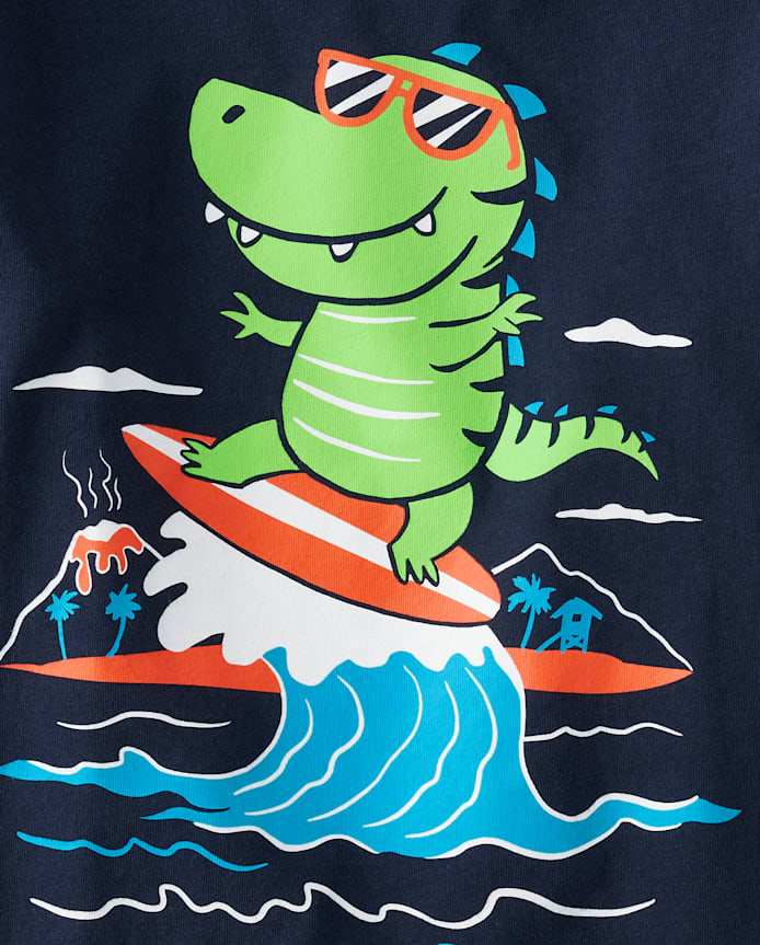 Baby And Toddler Boys Dino Shark Graphic Tee 2-Pack
