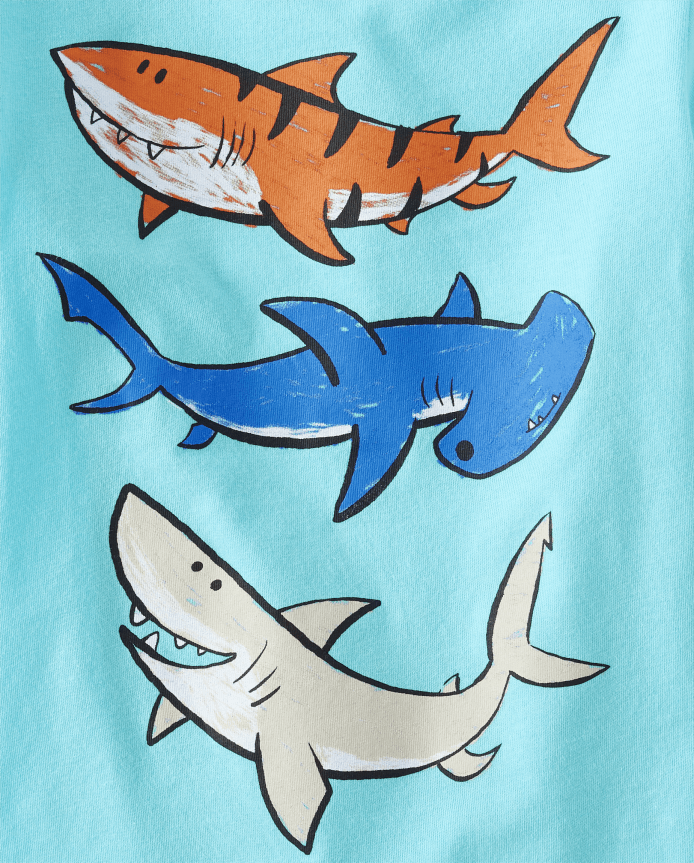 Baby And Toddler Boys Dino Shark Graphic Tee 2-Pack