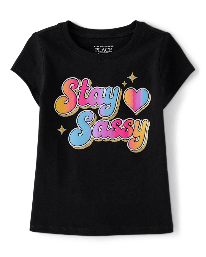 Baby And Toddler Girls Stay Sassy Graphic Tee
