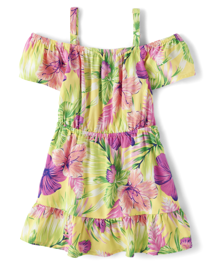 Baby And Toddler Girls Mommy Me Tropical Ruffle Dress