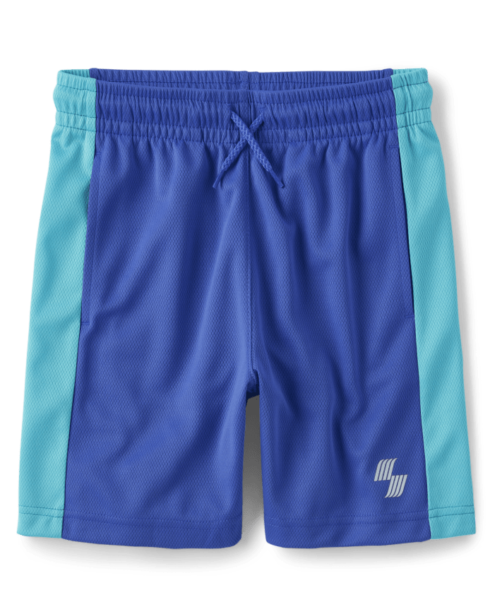 Boys Side Stripe Mesh Performance Basketball Shorts