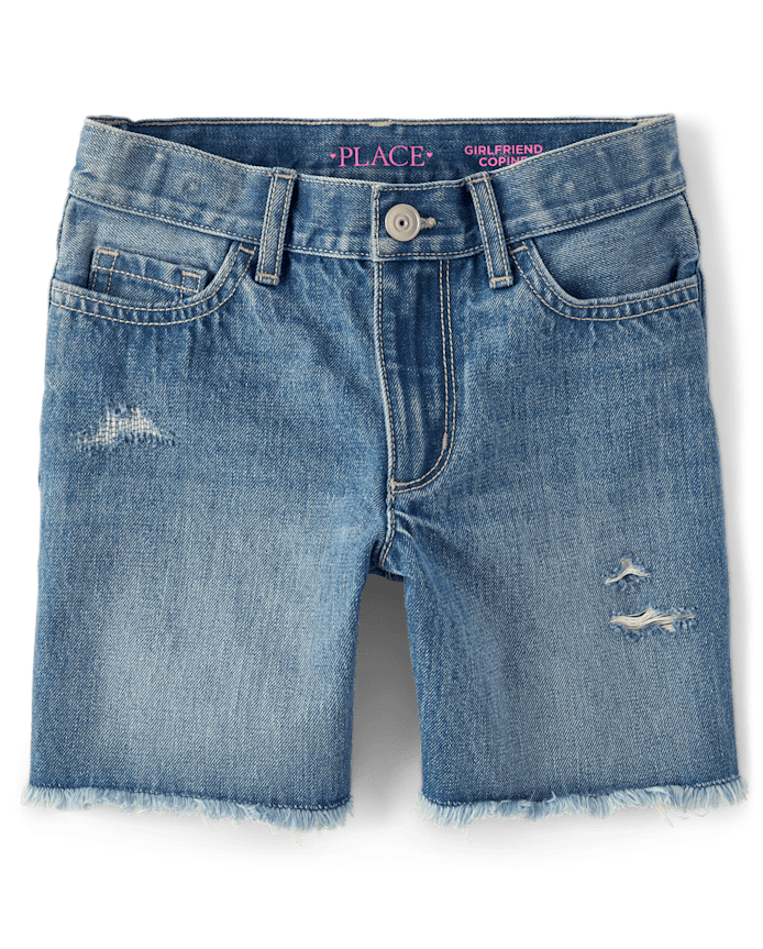 Girls Denim Girlfriend Shorts