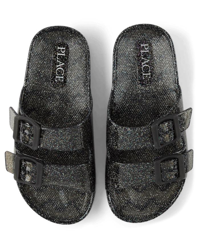 Claquettes Fille Scintillant Jelly Buckle