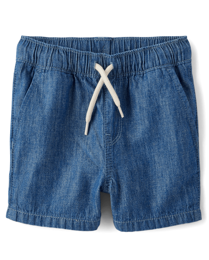 Baby And Toddler Boys Chambray Pull On Shorts