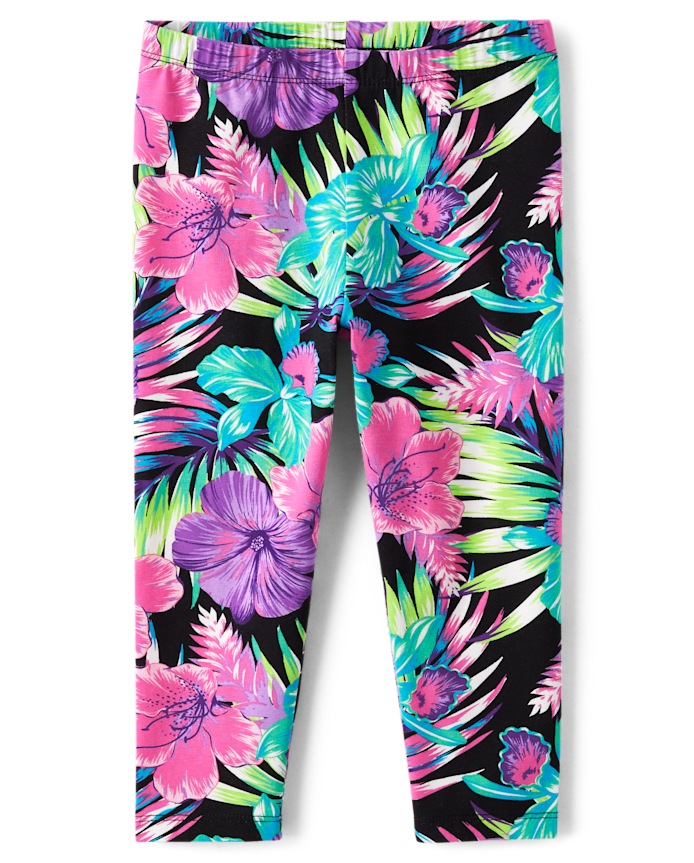 Girls Print Capri Leggings