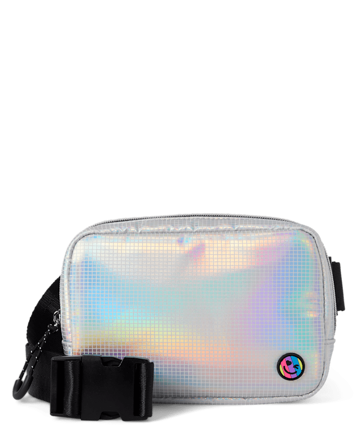 Tween Girls Holographic Puffer Sling Bag