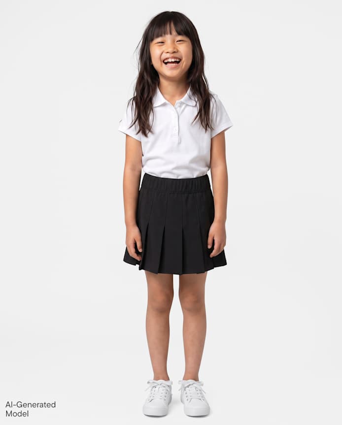 Girls Uniform Quick Dry Pleated Skort