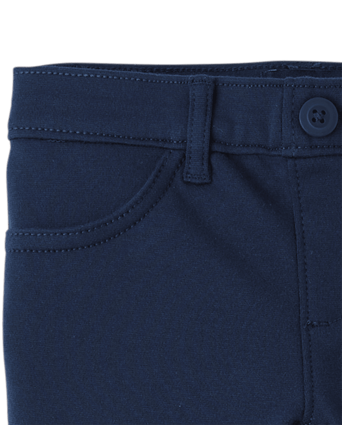 Girls Uniform Ponte Knit Pull On Flare Pants